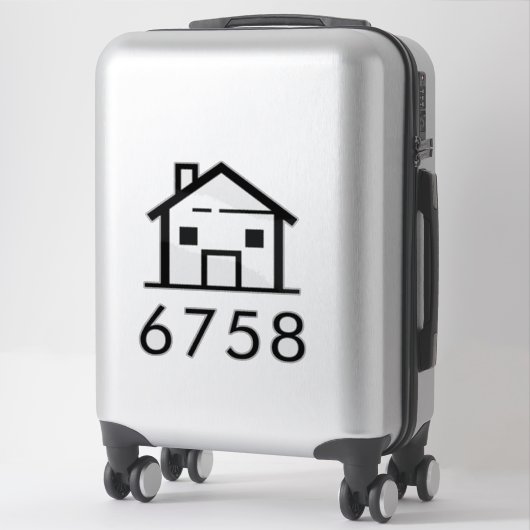 Modernes Real Anwesen Agent Swaage House Nummer ku Aufkleber (Koffer)