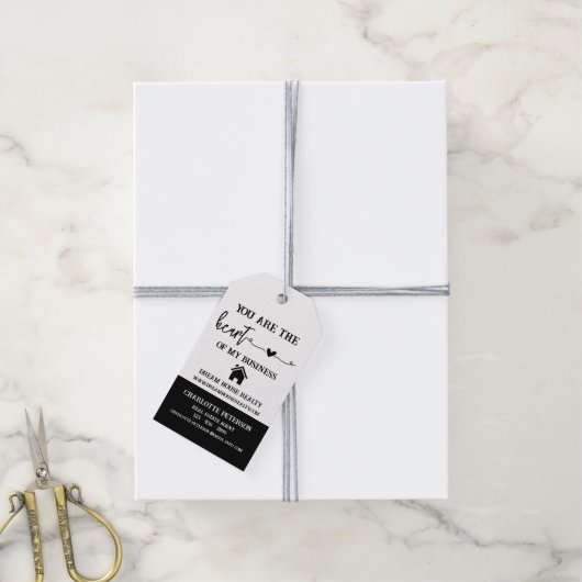 Modernes Real Anwesen Agent WerbeValentine Geschenkanhänger (Mit Garn)