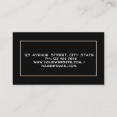 Modernes Real Anwesen Broker House Roof Black Visitenkarte (Rückseite)
