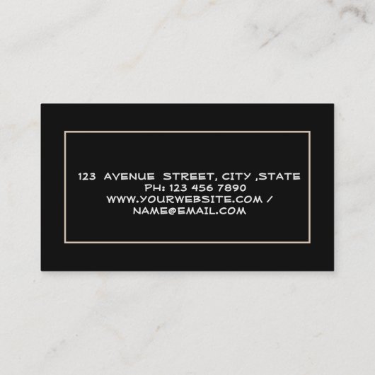 Modernes Real Anwesen Broker House Roof Black Visitenkarte (Rückseite)