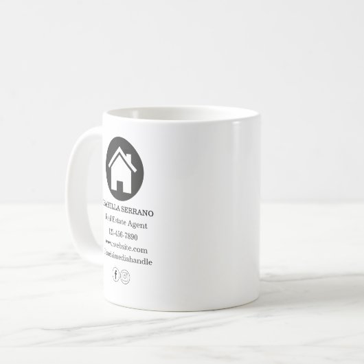 Modernes Real Anwesen Kaffeetasse (Vorderseite Links)