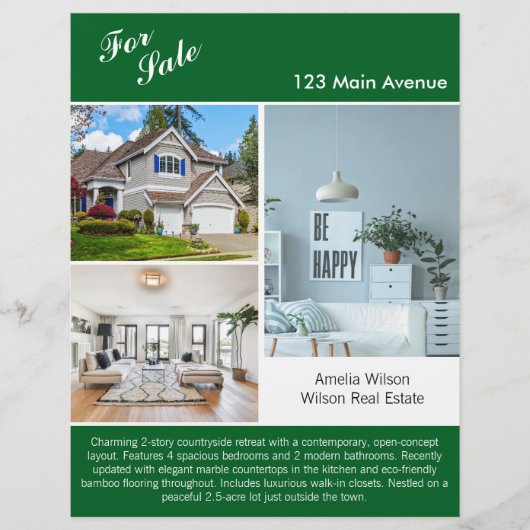 Modernes Real Anwesen Listing 2 Sided Flyer (Vorne)