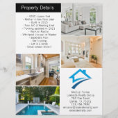 Modernes Real Anwesen Listing 2 Sided Foto Flyer (Hinten)