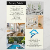 Modernes Real Anwesen Listing 2 Sided Foto Flyer (Hinten)