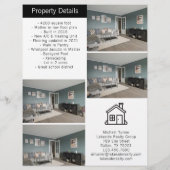 Modernes Real Anwesen Listing zweiseitiger Foto Fl Flyer (Hinten)