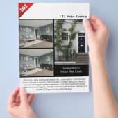 Modernes Real Anwesen Listing zweiseitiger Foto Fl Flyer (Hand)