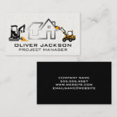 Modernes Real Anwesen Logo | Baufahrzeuge Visitenkarte (Vorne/Hinten)