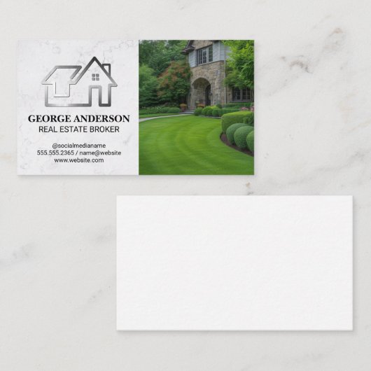 Modernes Real Anwesen Logo | Eigenschaften Visitenkarte (Vorne/Hinten)