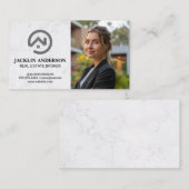 Modernes Real Anwesen Logo | Geschäftsfrau Visitenkarte (Vorne/Hinten)