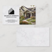 Modernes Real Anwesen Logo | Handwerkerhaus Visitenkarte (Vorne/Hinten)