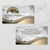 Modernes Real Anwesen Logo | Marmorstein Visitenkarte (Vorne/Hinten)