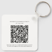 Modernes Real Anwesen Logo und QR Code Business Schlüsselanhänger (Rückseite)