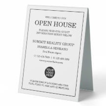 Modernes Real Anwesen Open House Doppelseitig