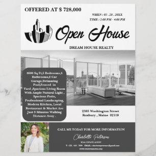 Modernes Real Anwesen Open House Flyer