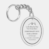 Modernes Real Anwesen QR Code Marketing Schlüsselanhänger (Vorderseite links)