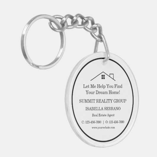 Modernes Real Anwesen QR Code Marketing Schlüsselanhänger (Vorderseite links)