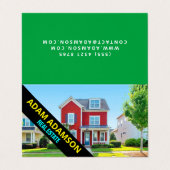 Modernes Real Anwesen (QR Code) Zuhause Broker gef Visitenkarten (Außenseite Aufgefaltet)