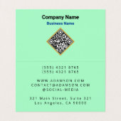 Modernes Real Anwesen (QR Code) Zuhause Broker gef Visitenkarten (Innenseite Aufgefaltet)