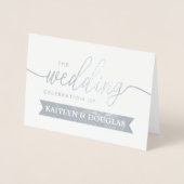 Modernes Real FOIL Script Einladung Silver (Vorderseite)