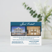 Modernes reales Anwesen nur aufgeführtes Marketing Postkarte (Stehend Vorderseite)