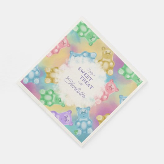 Modernes, realistisches Gummibärpapier Napkin Serviette (Ecke)