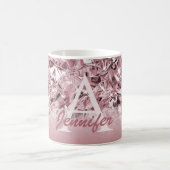 Modernes, realistisches rosa Diamant-elegantes Mon Kaffeetasse (Mittel)