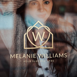 Modernes Reality-Anwesen-Werbelogo Fensteraufkleber