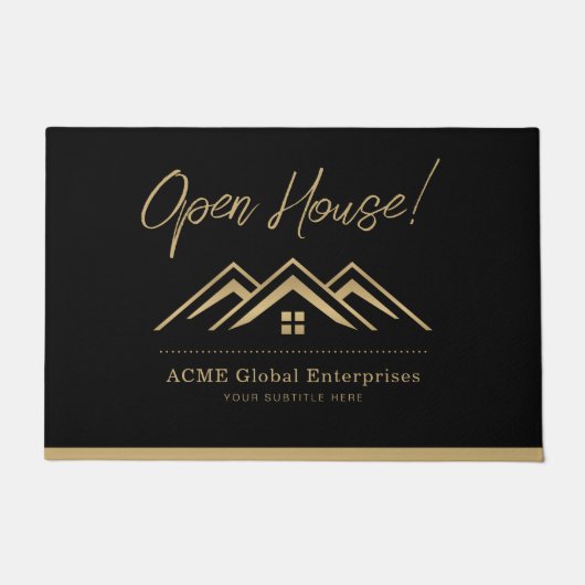 Modernes Reality-Anwesen-Werbelogo Fußmatte (Vorderseite)