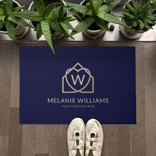 Modernes Reality-Anwesen-Werbelogo Fußmatte