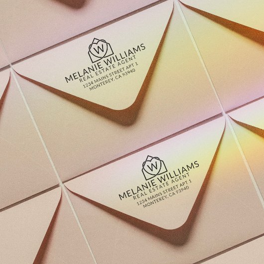 Modernes Reality-Anwesen-Werbelogo Gummistempel