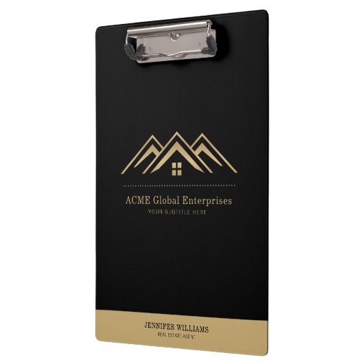 Modernes Reality-Anwesen-Werbelogo Klemmbrett (Links)