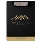 Modernes Reality-Anwesen-Werbelogo Klemmbrett (Vorderseite)