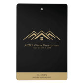 Modernes Reality-Anwesen-Werbelogo Mini Klemmbrett (Rückseite)