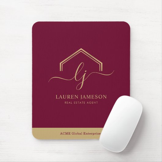 Modernes Reality-Anwesen-Werbelogo Mousepad (Mit Mouse)