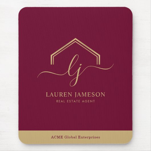 Modernes Reality-Anwesen-Werbelogo Mousepad (Vorne)