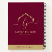 Modernes Reality-Anwesen-Werbelogo Notizblock (Rückseite)