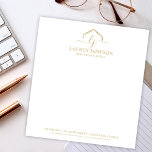 Modernes Reality-Anwesen-Werbelogo Notizblock<br><div class="desc">Modernes Real Anwesen Werbematerial Realtor Logo Notepad Erhöhen Sie Ihre Markenbezeichnung mit Premium Werbeartikeln! Stellen Sie sicher, dass Ihre Kunden niemals Ihren Namen mit personalisiertem Sign vergessen. Diese Notizblöcke sind perfekt für die Zusammenstellung von Immobilien- und Kontaktinformationen. Sie behielt Ihnen den Kopf. Machen Sie eine Erklärung zur Professionalität mit Markenartikeln....</div>