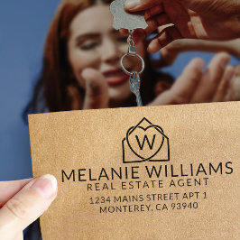 Modernes Reality-Anwesen-Werbelogo Permastempel