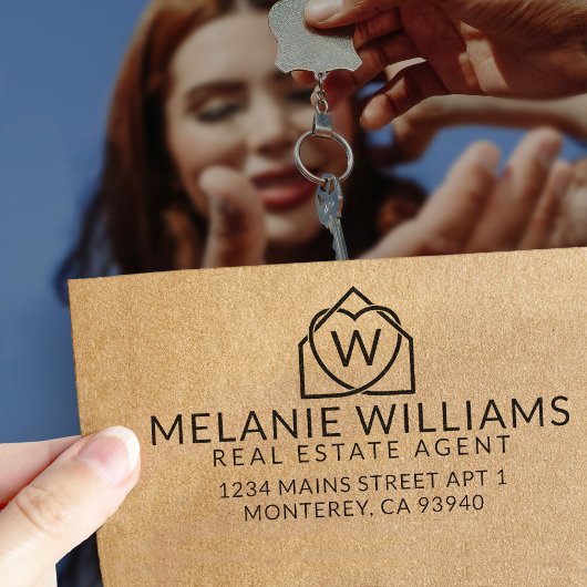 Modernes Reality-Anwesen-Werbelogo Permastempel