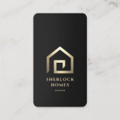 Modernes Realtor Elegante Gold Real Anwesen House  Visitenkarte (Vorderseite)