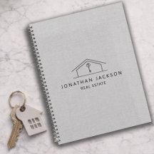 Modernes Realtor-Haus-Logo Grau Faux-Linnen
