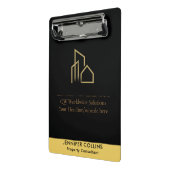 Modernes Realtor-Logo Mini Promo Klemmbrett (Gewinkelt2)