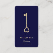 Modernes Realtor Real Anwesen Agent Midnight Blue Visitenkarte (Vorderseite)