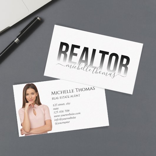 Modernes Realtor Real Anwesen Berufliches Foto Visitenkarte