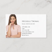 Modernes Realtor Real Anwesen Berufliches Foto Visitenkarte (Rückseite)