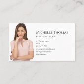 Modernes Realtor Real Anwesen Berufliches Foto Visitenkarte (Rückseite)