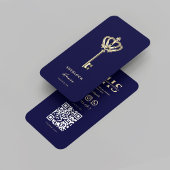 Modernes Realtor Real Anwesen Monogram Midnight Bl Visitenkarte