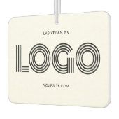 Modernes rechteckiges Werbelogo und Foto Autolufterfrischer (Links)