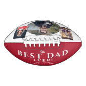 Modernes Red Best Vater Vater 3 Foto Collage Football (Vorderseite)