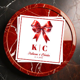 Modernes Red Bow Weving Serviette